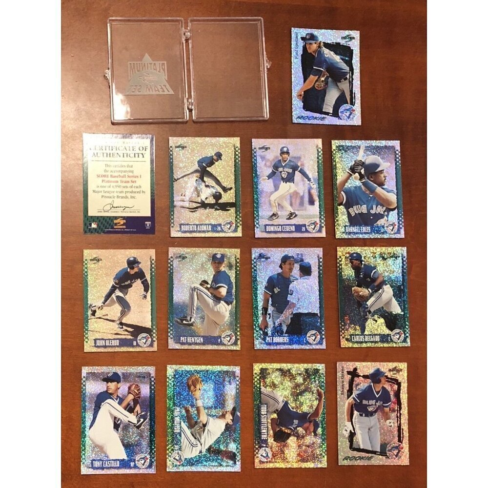 1995 Score Platinum COMPLETE TEAM SET Baseball Toronto Blue Jays Series 1 NRMT